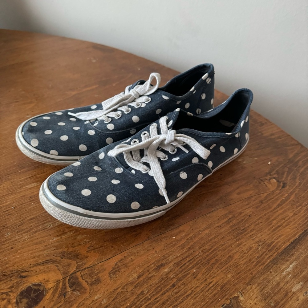 Aeropostale Blue White Polka Dot Sneakers Size 10